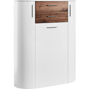 SCHUHSCHRANK 96,8/126,5/36 cm - Silberfarben/Nussbaumfarben, Design, Holz/Holzwerkstoff (96,8/126,5/36cm) - Ambiente by Hülsta