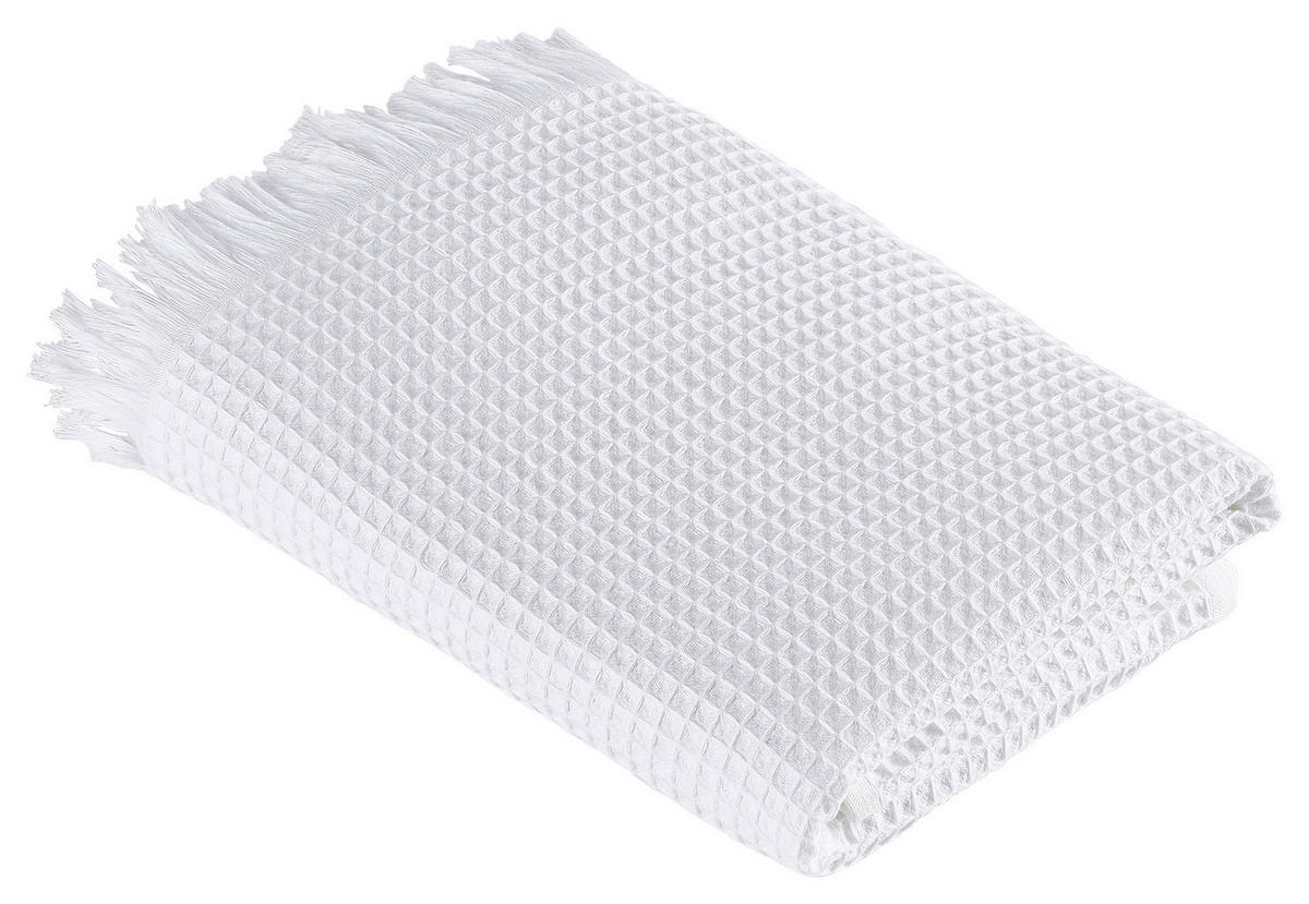 HANDTUCH Grau, Weiß  - Weiß/Grau, Basics, Textil (50cm) - Bio:Vio