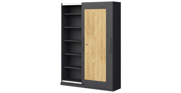 AKTENSCHRANK Hickory - Hickory, Basics, Holzwerkstoff (160/220,5/42,6cm) - Moderano
