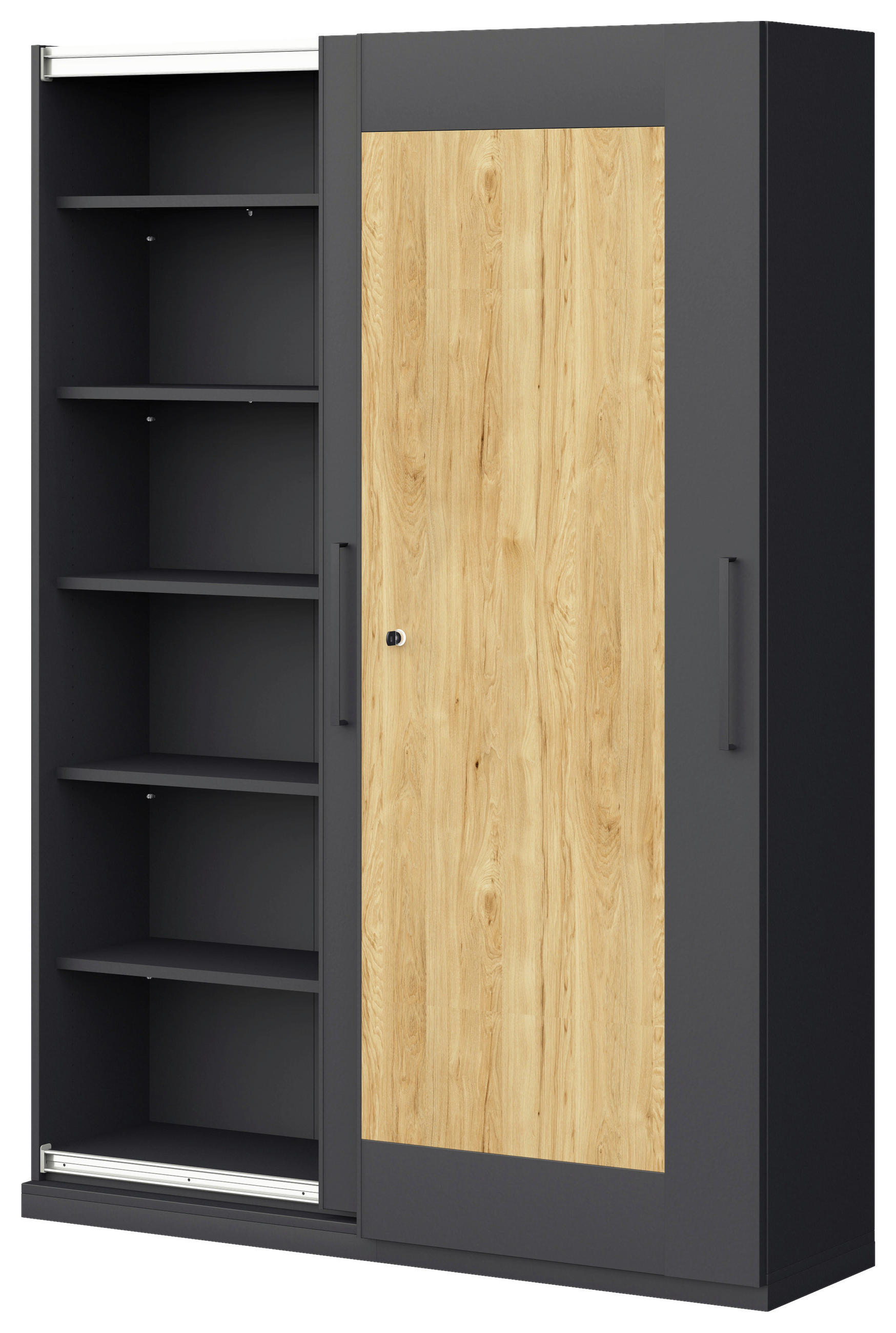 AKTENSCHRANK Hickory  - Hickory, Basics, Holzwerkstoff (160/220,5/42,6cm) - Moderano