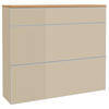 SCHUHKIPPER  in 120/102/31 cm  - Eichefarben/Silberfarben, Design, Glas/Holz (120/102/31cm)