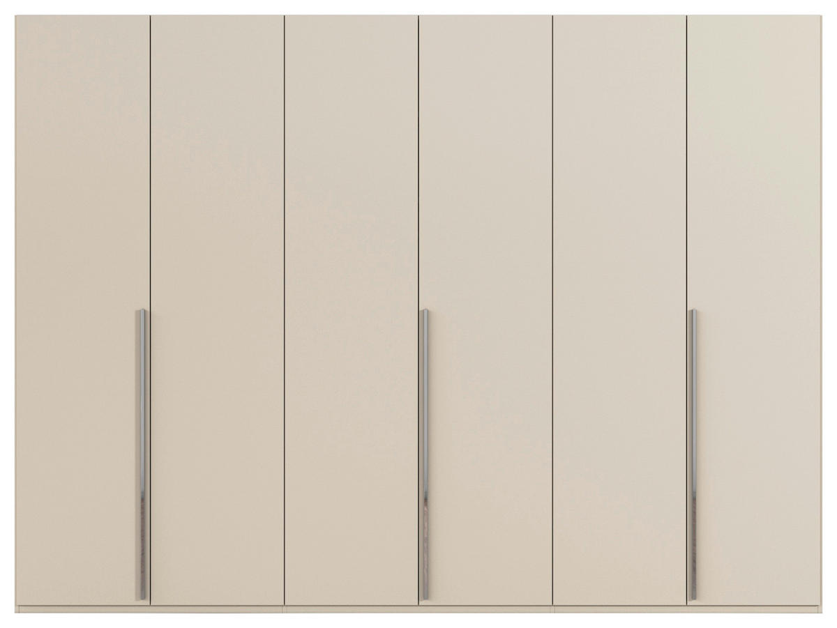 DREHTÜRENSCHRANK 301/223/60 cm 6-türig Champagner  - Chromfarben/Champagner, Design, Holzwerkstoff/Metall (301/223/60cm) - home24