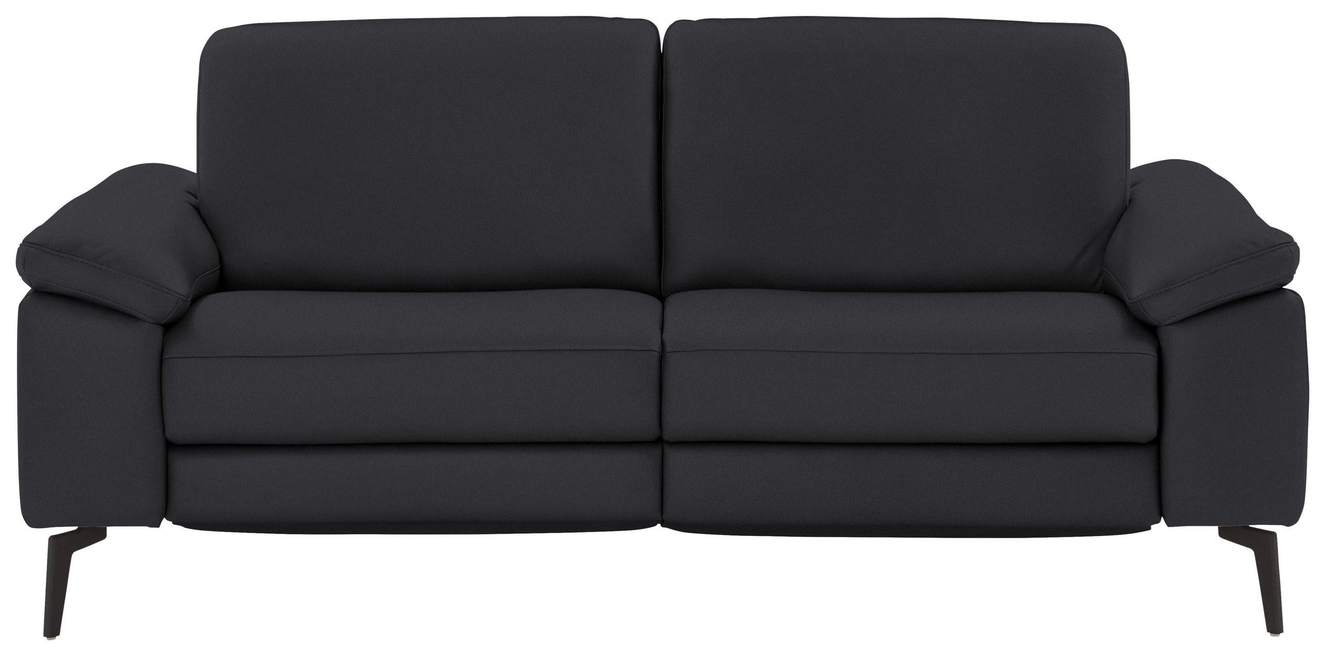 2,5-SITZER in Leder Anthrazit  - Anthrazit/Schwarz, Design, Leder/Metall (196/88/100cm) - Valdera