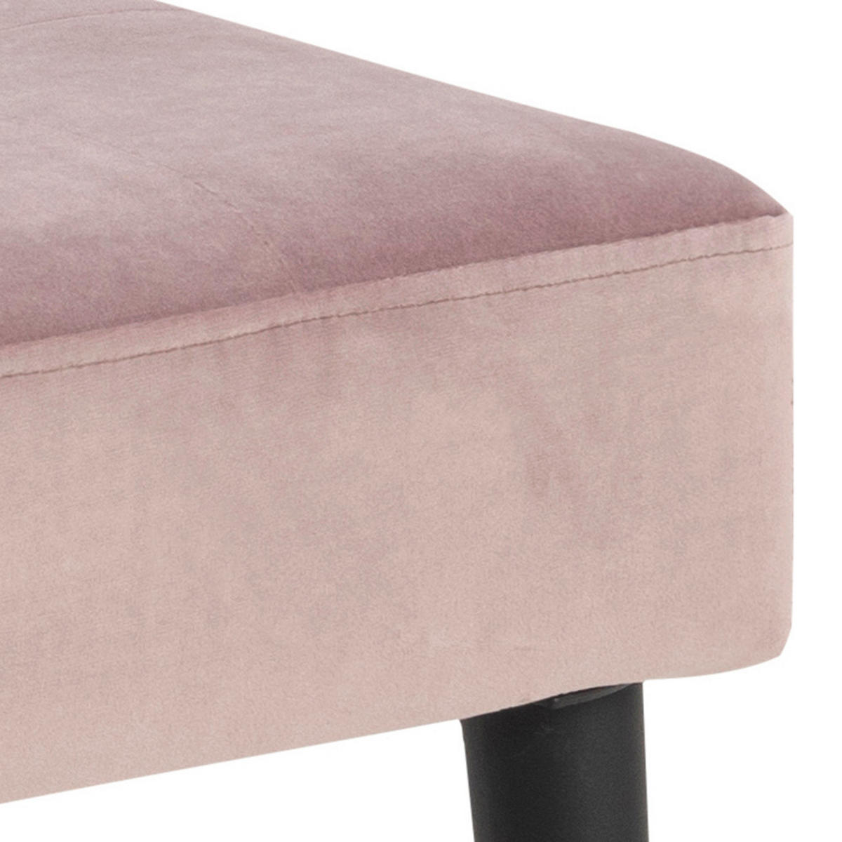 BÄNK i metall, textil rosa, svart  - svart/rosa, Trend, metall/textil (95/45/38cm) - Livetastic