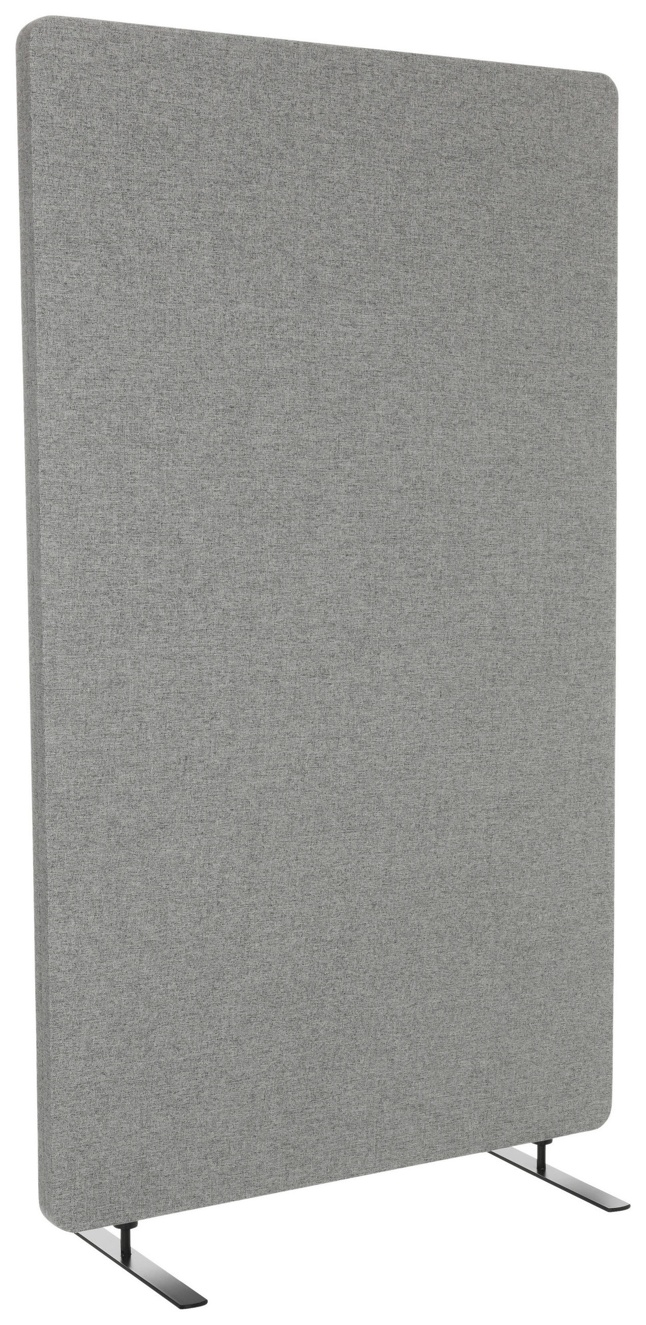 TRENNWAND Metall, Kunststoff, Textil Hellgrau  - Hellgrau, Basics, Kunststoff/Textil (80/142/35cm) - MID.YOU