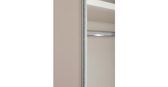 SCHWEBETÜRENSCHRANK in Sandfarben, Eiche Artisan - Sandfarben/Graphitfarben, Design, Glas/Holzwerkstoff (280/222/68cm) - Moderano