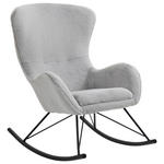 SCHAUKELSESSEL Plüsch    - Schwarz/Grau, Trend, Textil/Metall (69/103/97cm) - Carryhome