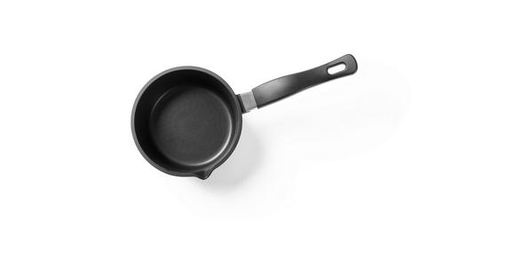 STIELKASSEROLLE Turin 1,1 L  - Edelstahlfarben/Schwarz, KONVENTIONELL, Kunststoff/Metall (16/8,5cm) - Homeware Profession.