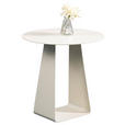 BEISTELLTISCH rund Creme  - Creme, Design, Metall (45/45/45cm) - Xora