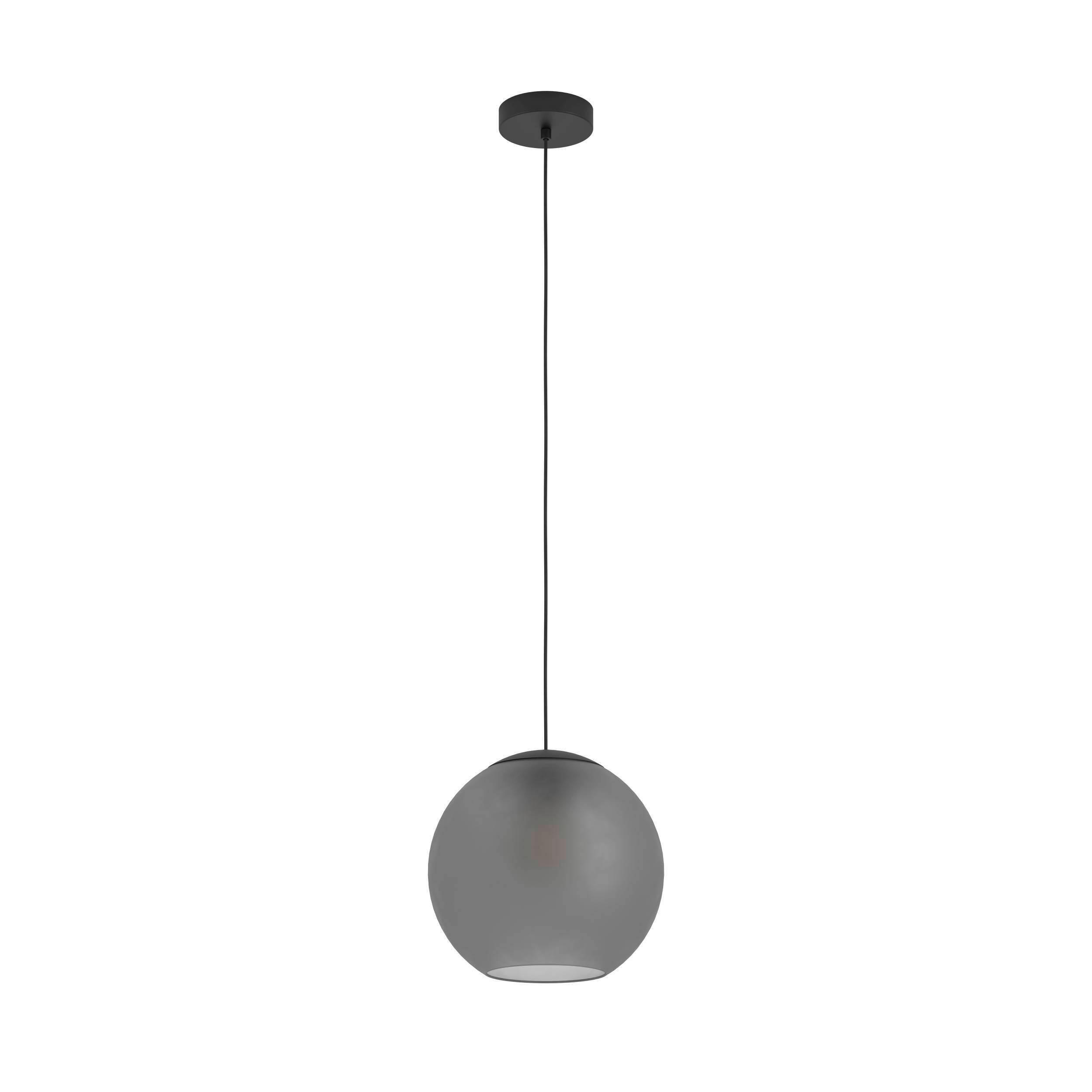 HÄNGELEUCHTE Arangona 30/150 cm  - Schwarz/Grau, Design, Glas/Metall (30/150cm)