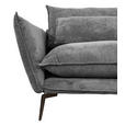 ECKSOFA in Webstoff Anthrazit  - Anthrazit/Schwarz, Design, Textil/Metall (338/165cm) - Hom`in