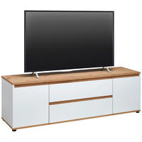 LOWBOARD  160/50/42 cm 2 Schublade(n) stehend  - Weiss/Schwarz, Modern, Holzwerkstoff/Kunststoff (160/50/42cm) - Carryhome