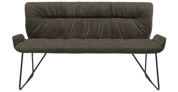 SITZBANK 140/90/62 cm in Braun, Schwarz - Schwarz/Braun, Design, Textil/Metall (140/90/62cm) - Voleo