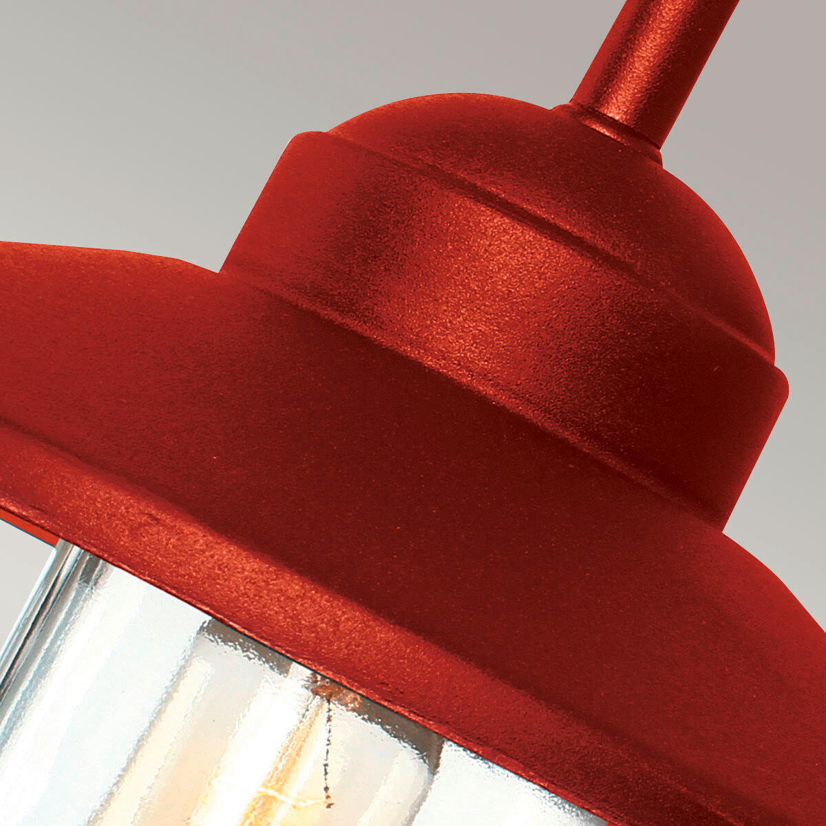 VÄGGLAMPA FÖR UTOMHUS - röd, Klassisk, metall/glas (42/27.5/25.5cm)