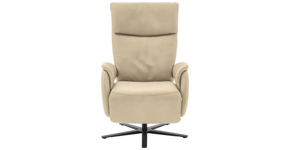 RELAXSESSEL in Textil Ecru - Ecru/Schwarz, Design, Textil/Metall (70/117/85cm) - Dieter Knoll