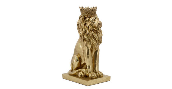 DEKOLÖWE - Goldfarben, Trend, Kunststoff (22,5/38,5/16cm) - Ambia Home