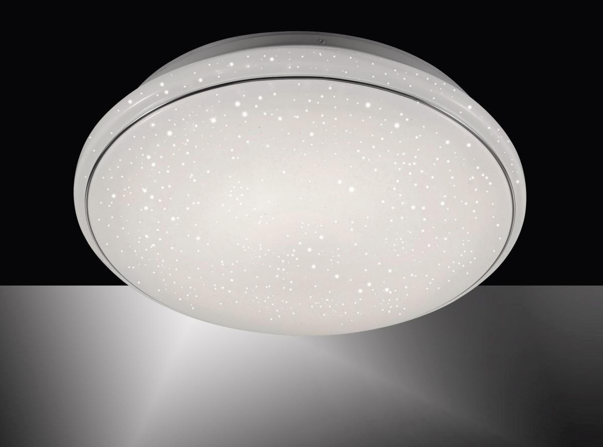 LED-DECKENLEUCHTE JUPITER 44/44/10 cm   - Weiß, Design, Kunststoff/Metall (44/44/10cm)