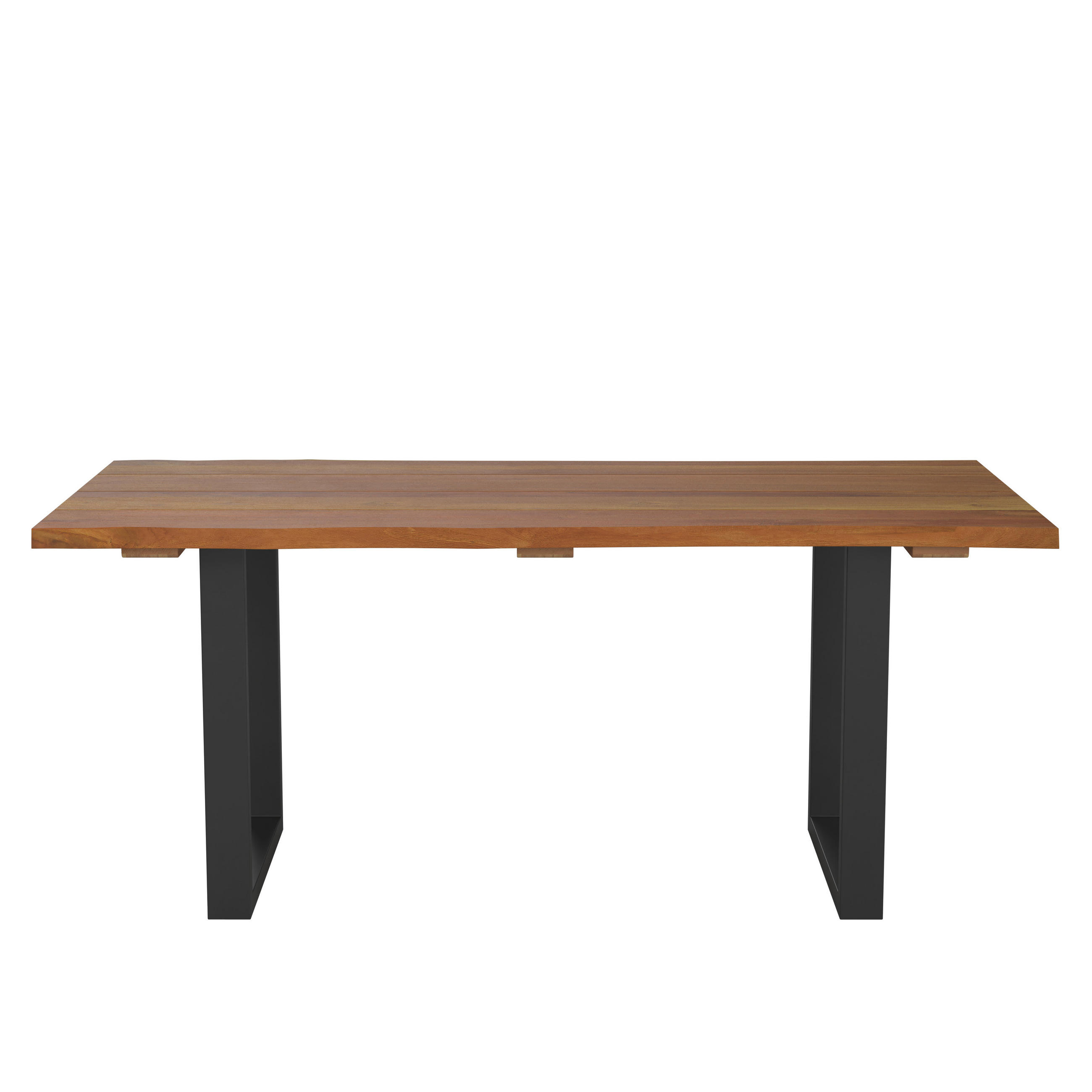 KERTI ASZTAL 180/90/75 cm   - fekete/tíkfa, Natur, fa/fém (180/90/75cm) - Ambia Garden