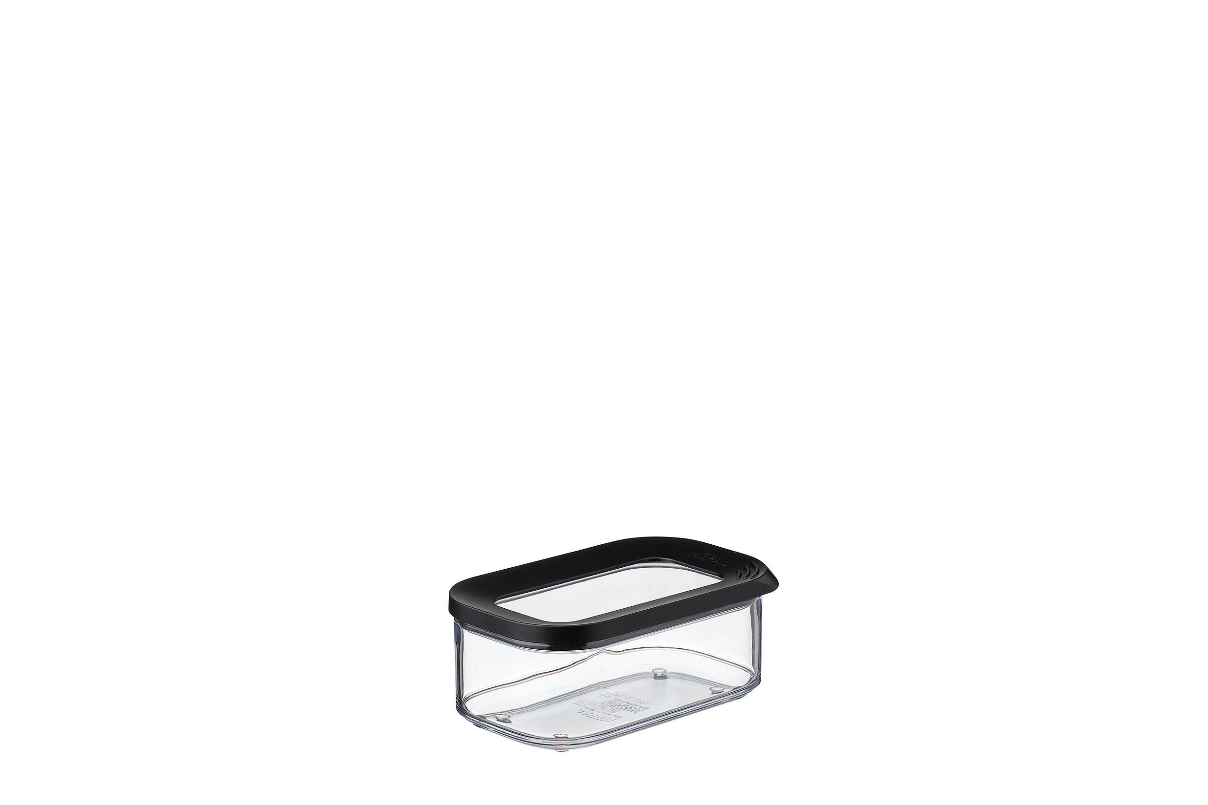 VORRATSDOSENSET 5-teilig  - Transparent/Schwarz, KONVENTIONELL, Kunststoff (14,7/27,5/23,0cm) - Mepal