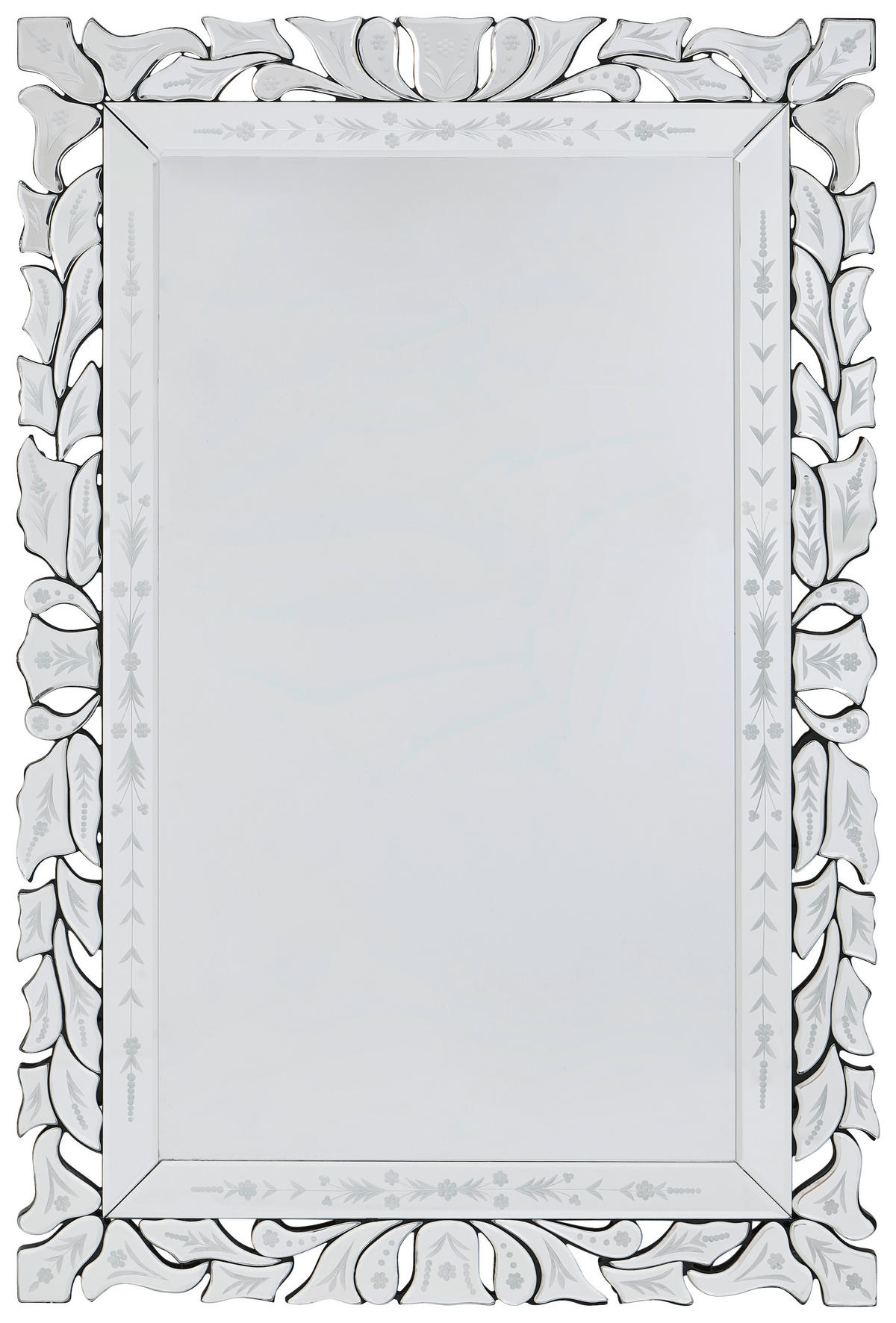 WANDSPIEGEL 60/90/1,6 cm    in rechteckig  - Klar, Design, Glas/Holzwerkstoff (60/90/1,6cm) - MID.YOU