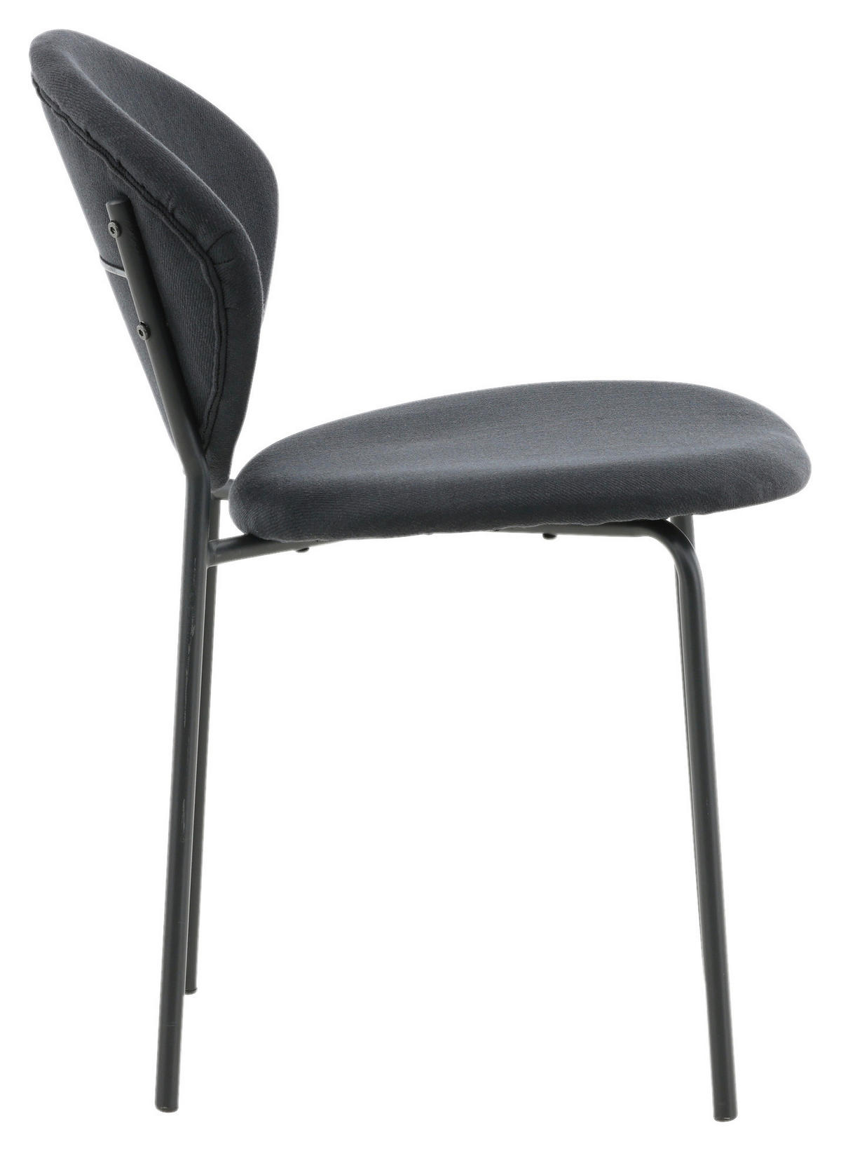 STOLSET 2 styck stål  - svart, Design, metall/textil (46/80/62cm) - Livetastic
