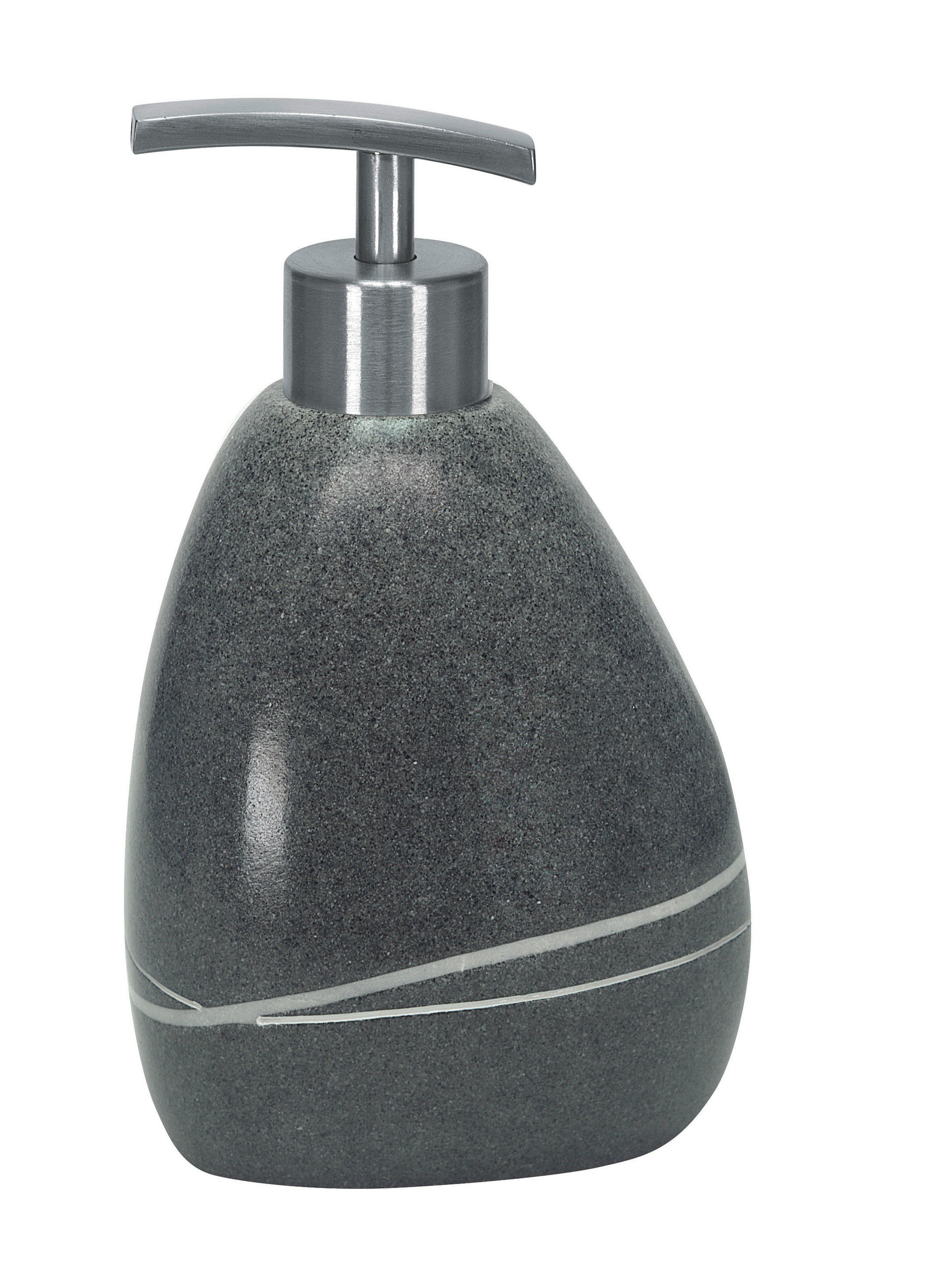 Dozirnik za milo STONES - siva, Basics, umetna masa (9,5/16,5cm) - Kleine Wolke