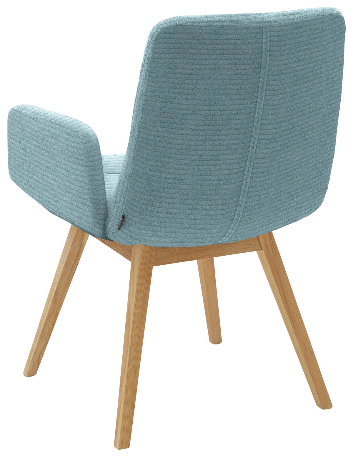 ARMLEHNSTUHL - Naturfarben/Hellblau, Design, Holz/Textil (61/88/66cm) - Dieter Knoll