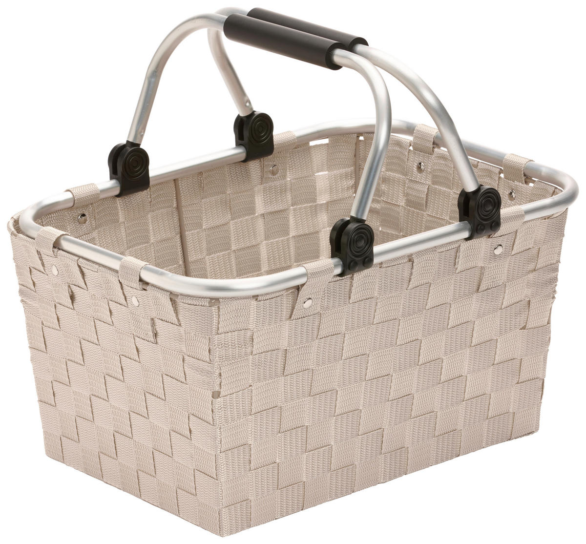 EINKAUFSKORB 40/30/20 cm  - Beige/Hellgrau, Basics, Textil (40/30/20cm)