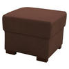 HOCKER in Textil Dunkelbraun  - Dunkelbraun/Braun, Design, Holz/Textil (51/43/51cm) - Livetastic