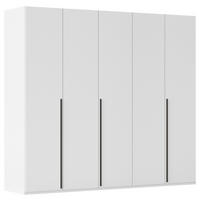 DREHTÜRENSCHRANK Weiss  - Weiss/Graphitfarben, Design, Holzwerkstoff/Metall (251/223/60cm) - home24