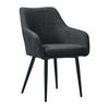 ARMLEHNSTUHL  in Struktur  - Anthrazit/Schwarz, MODERN, Textil/Metall (61/85/60cm) - Livetastic