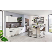 EINBAUKÜCHE   - Weiß/Grau, Design, Holzwerkstoff - Dieter Knoll