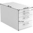 ROLLCONTAINER - Chromfarben/Weiß, KONVENTIONELL, Holzwerkstoff/Kunststoff (42,8/51,2/80cm) ROLLCONTAINER - Chromfarben/Weiß, KONVENTIONELL, Holzwerkstoff/Kunststoff (42,8/51,2/80cm)