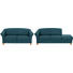 SITZGARNITUR in Textil Blau - Blau/Eichefarben, LIFESTYLE, Holz/Textil (204/81/85cm) - Landscape SITZGARNITUR in Textil Blau - Blau/Eichefarben, LIFESTYLE, Holz/Textil (204/81/85cm) - Landscape