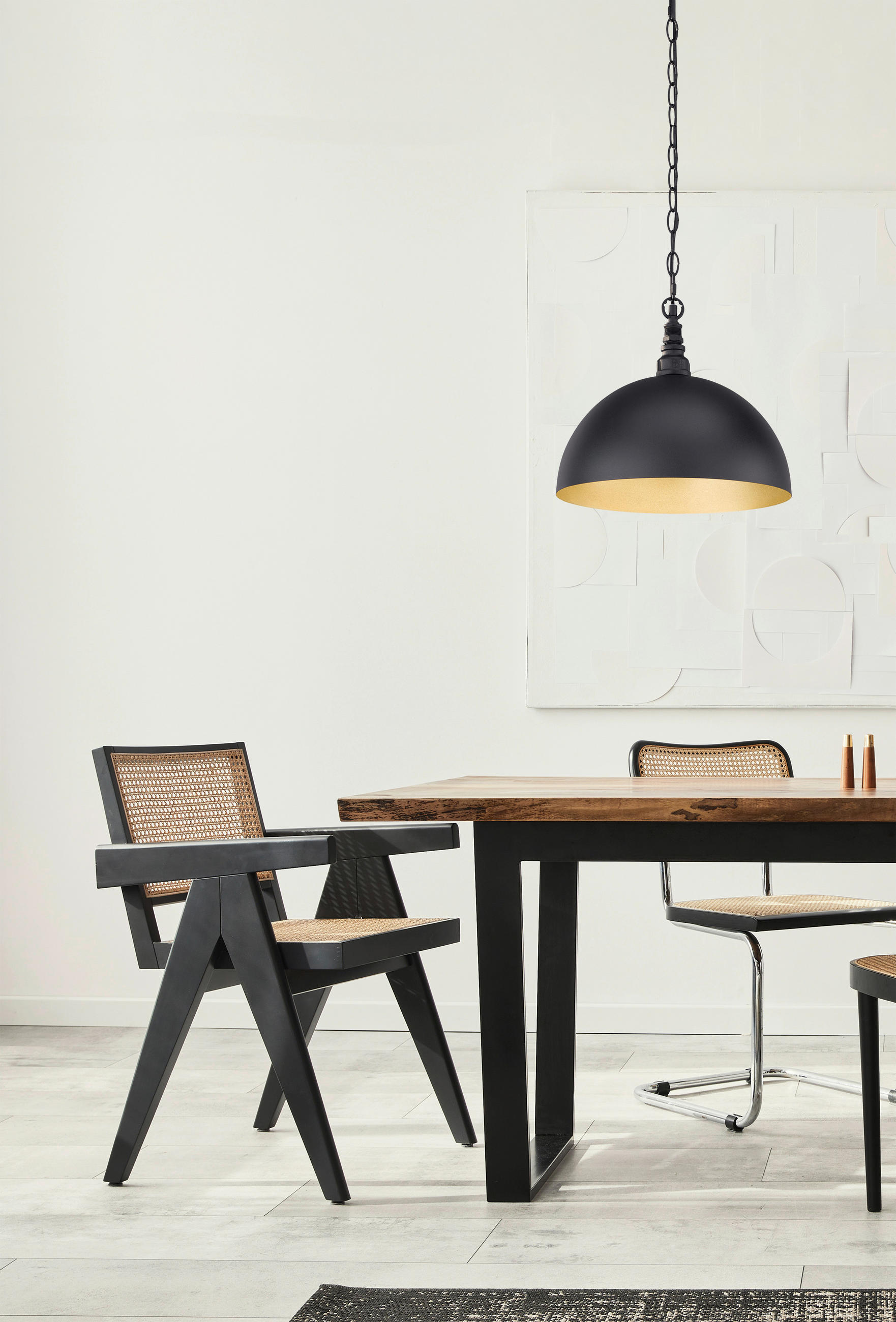 HÄNGELEUCHTE Leitung  35/140 cm   - Schwarz, LIFESTYLE, Metall (35/140cm) - Fischer & Honsel