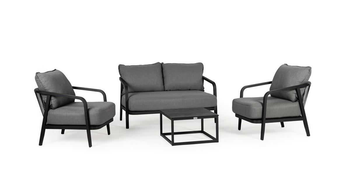 LOUNGESESSEL  - Anthrazit, Basics, Textil/Metall (74/69,5/76cm) - Tierra Outdoor