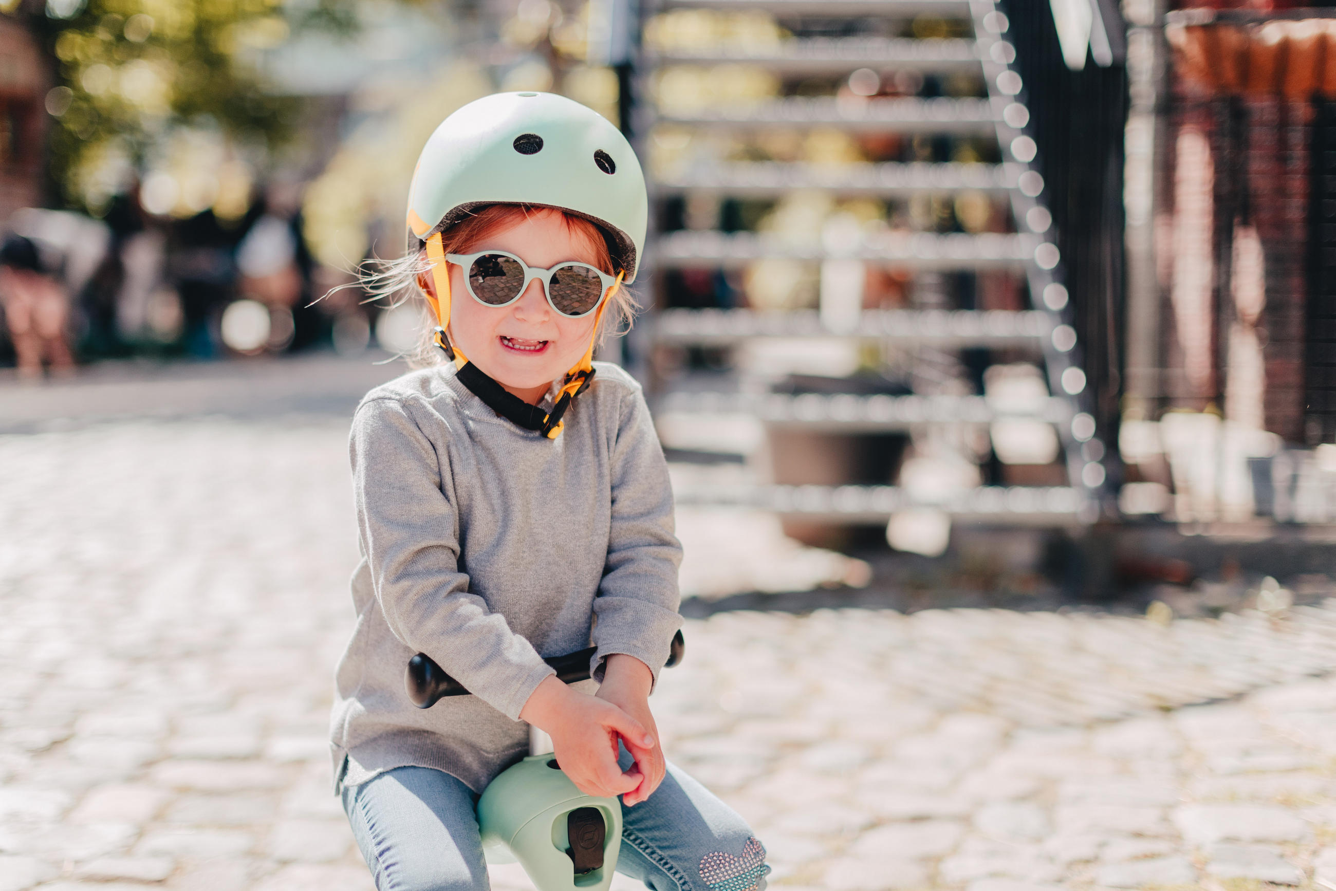 KINDERHELM XXS-S  - Blau/Hellgrau, Trend, Kunststoff/Textil (XXS-Snull) - Scoot and Ride