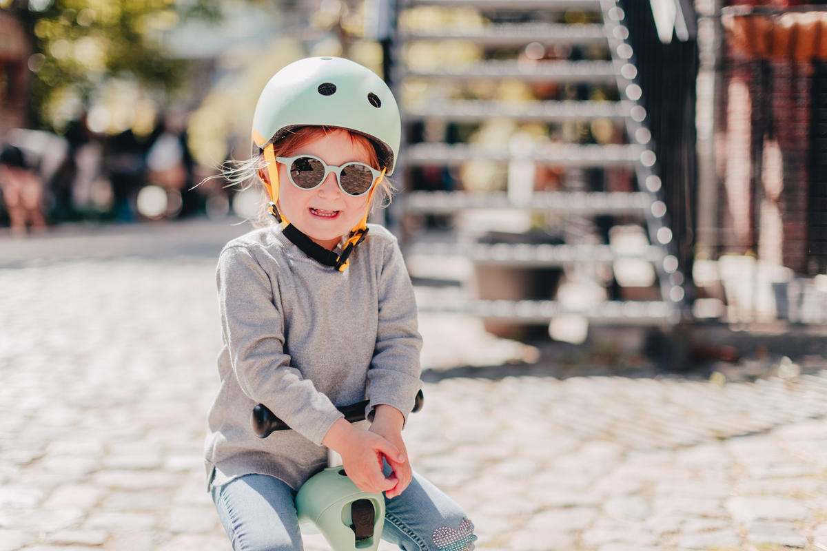 KINDERHELM XXS-S  - Blau/Hellgrau, Trend, Kunststoff/Textil (XXS-Snull) - Scoot and Ride