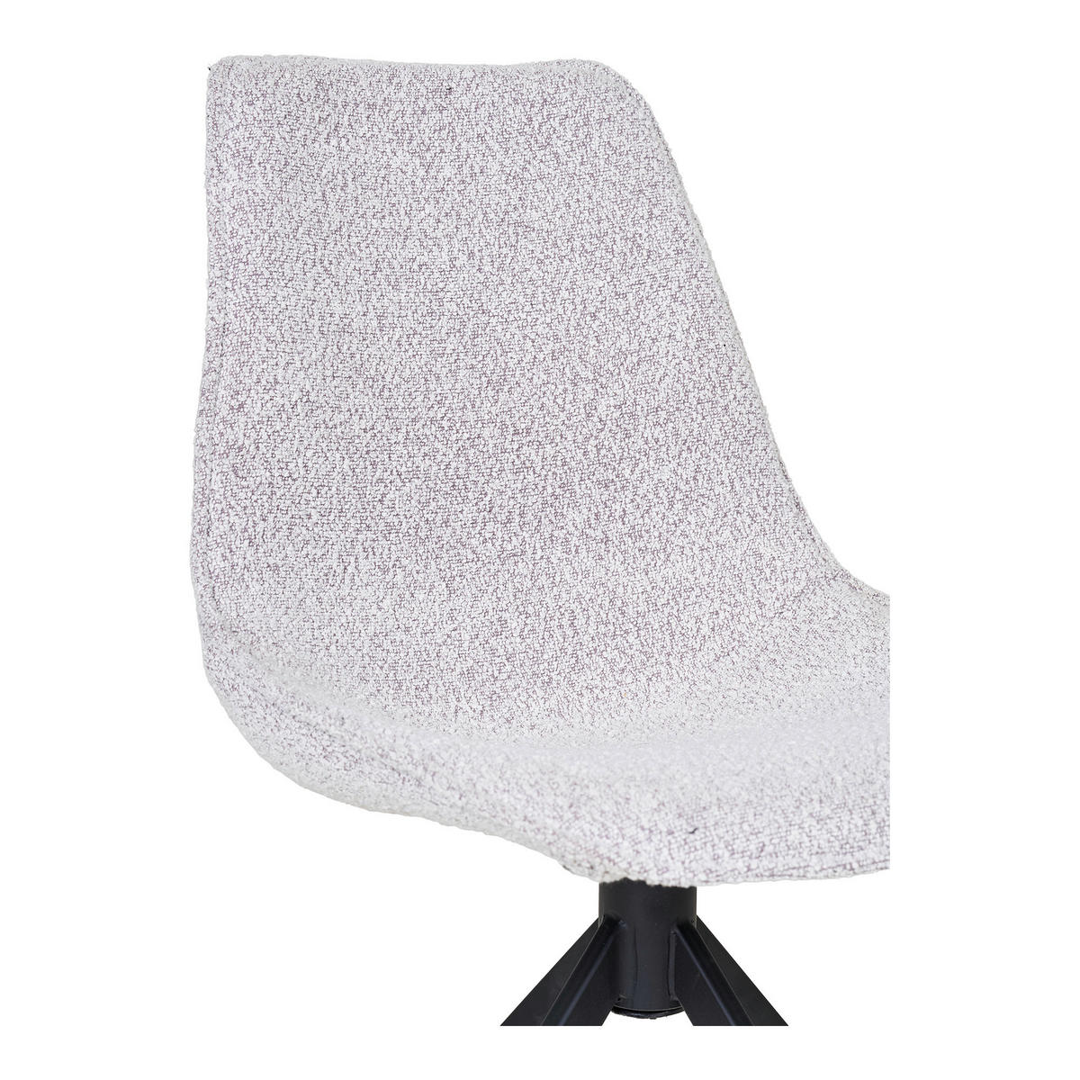 STOLSET 2 styck bouclé  - sandfärgad/svart, Modern, metall/textil (48/86/56cm) - MID.YOU