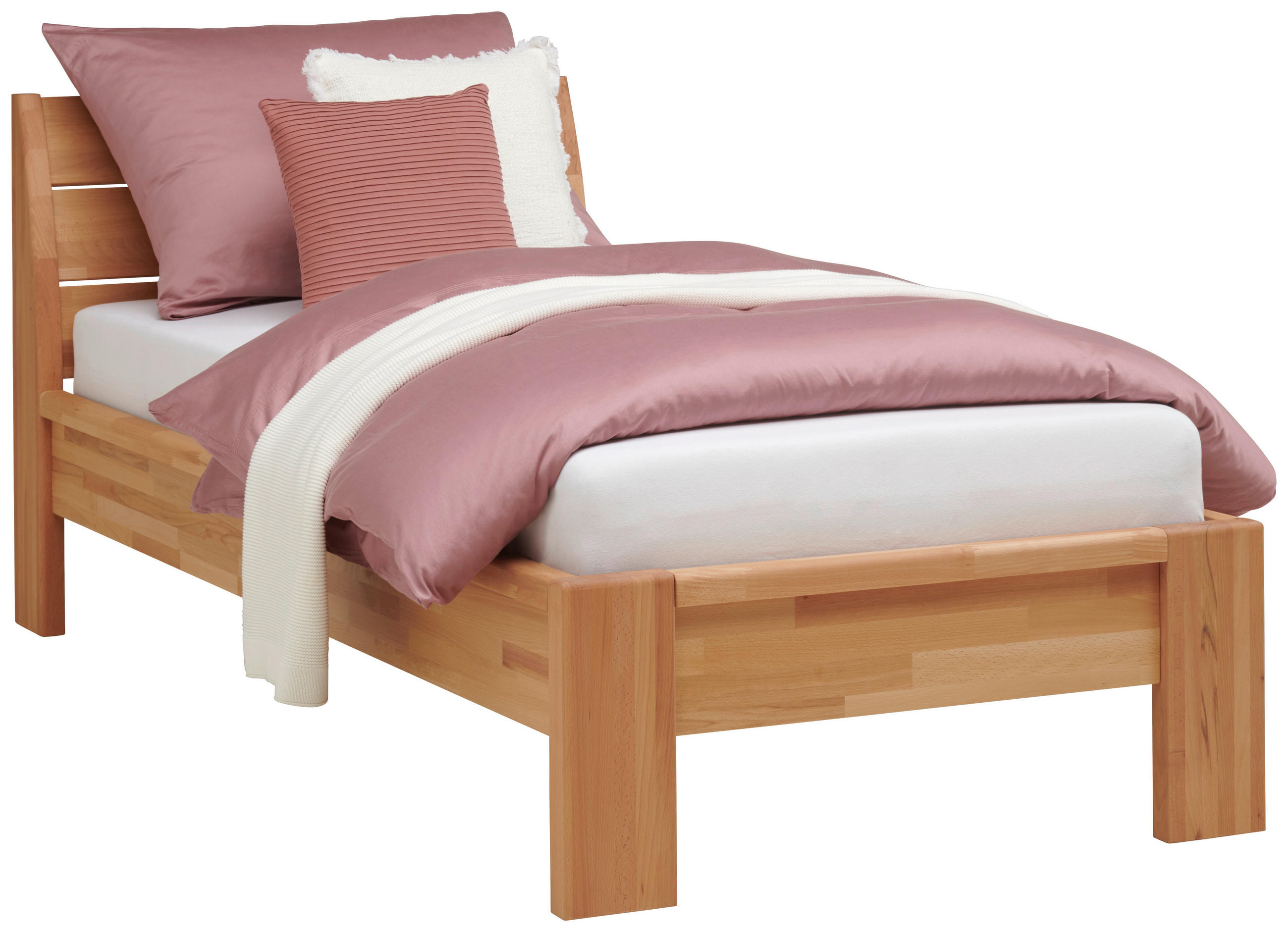 POSTEĽ, 90/200 cm jadrový buk - jadrový buk, Modern, drevo (90/200cm) - MID.YOU
