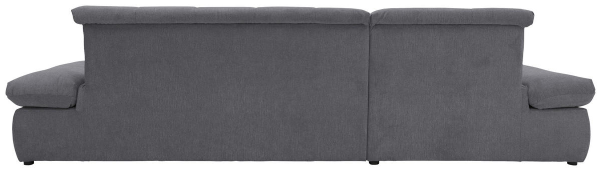 ECKSOFA in Mikrofaser Dunkelgrau  172/300 cm  - Chromfarben/Dunkelgrau, KONVENTIONELL, Textil/Metall (172/300cm) - MID.YOU
