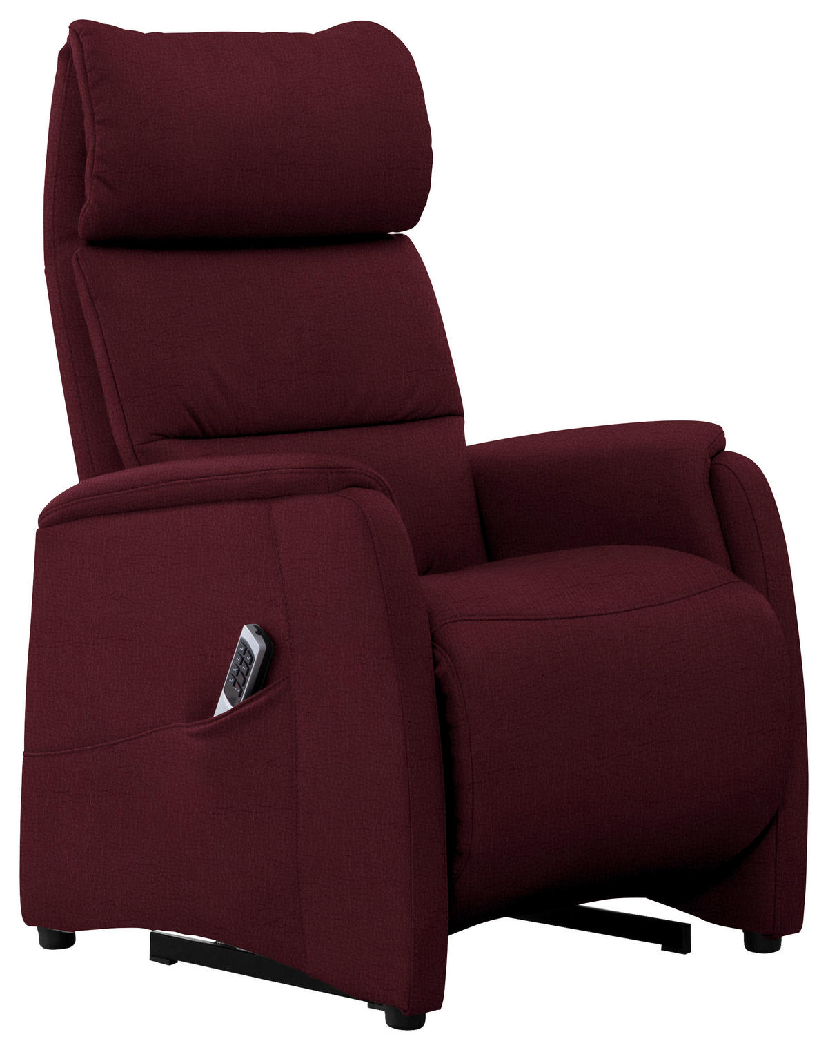 FERNSEHSESSEL in Weinrot  - Weinrot/Schwarz, KONVENTIONELL, Leder/Kunststoff (69/109/83cm) - Cantus