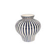 VASE 21 cm  - Weiß/Dunkelblau, LIFESTYLE, Keramik (21/21cm) - Ambia Home