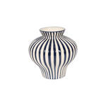 VASE 21 cm  - Weiß/Dunkelblau, LIFESTYLE, Keramik (21/21cm) - Ambia Home