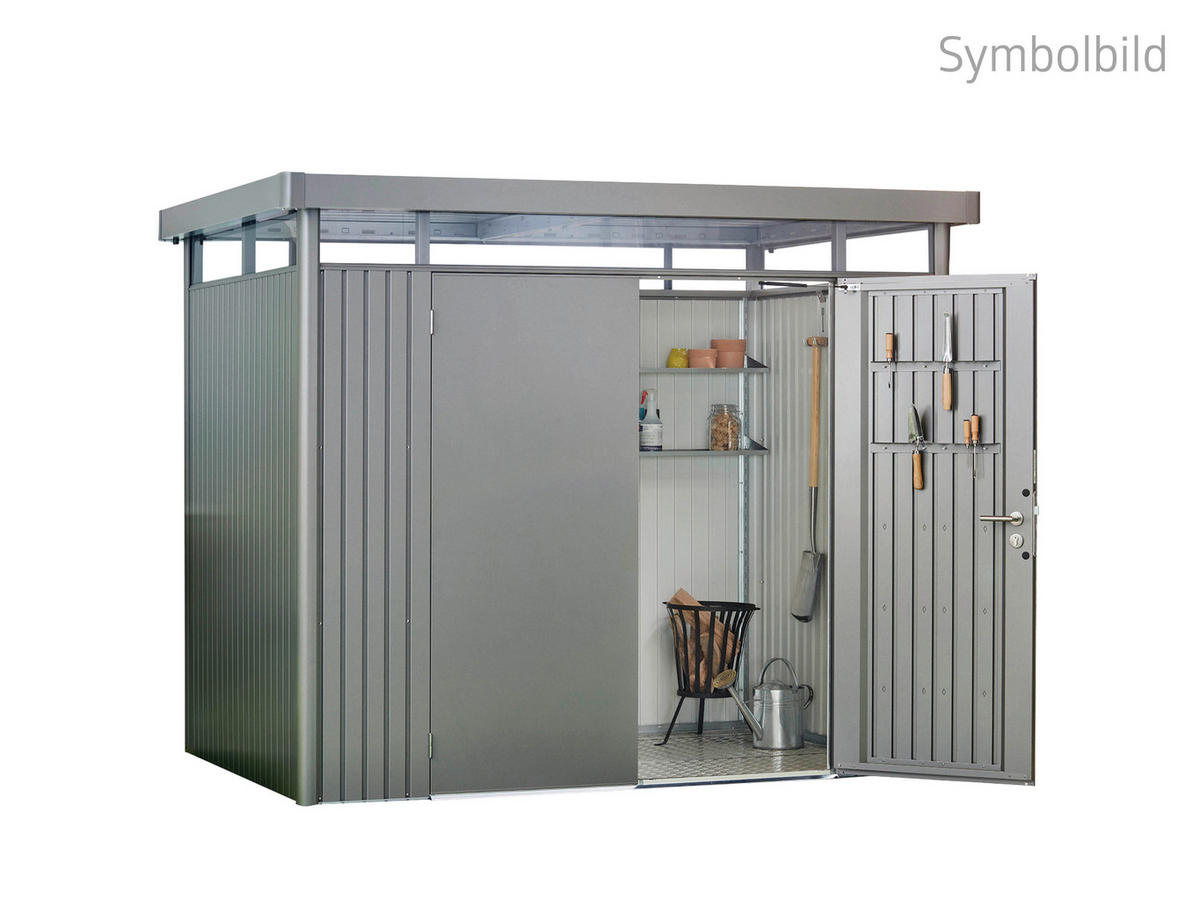 GERÄTEHAUS 314,3/221/314,3 cm  - Anthrazit, Basics, Metall (314,3/221/314,3cm) - Biohort