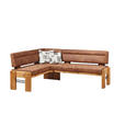 ECKBANK 163/203 cm in Eichefarben, Hellbraun - Hellbraun/Eichefarben, KONVENTIONELL, Holz/Textil (163/203cm) - Moderano