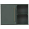 HÄNGESCHRANK 66,8/48,4/16 cm  - Waldgrün/Goldfarben, MODERN, Holzwerkstoff/Metall (66,8/48,4/16cm) - Stylife