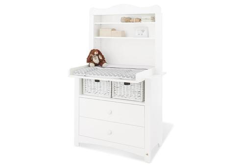 WICKELKOMMODE PINOLINO FLORENTINA 103/180/57-77 cm  - Rosa/Weiß, Trend, Holz/Kunststoff (103/180/57-77cm) - Pinolino