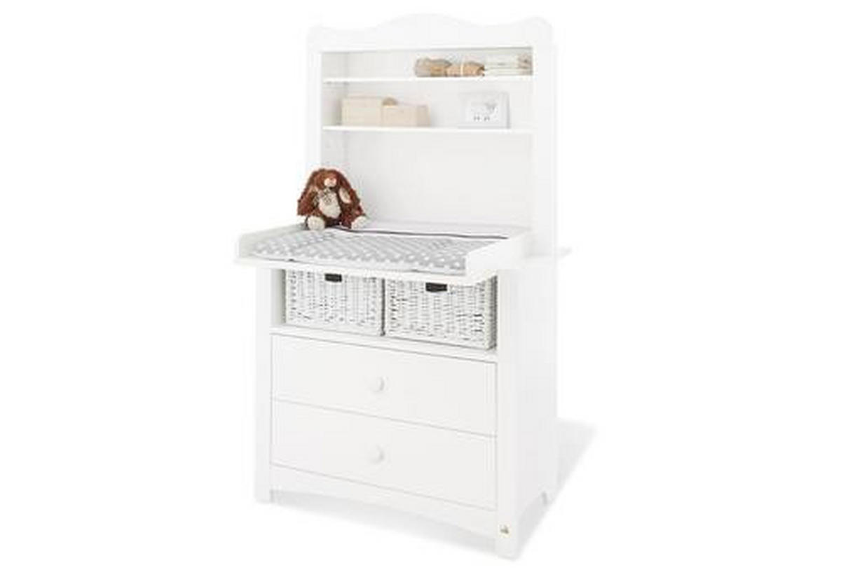WICKELKOMMODE PINOLINO FLORENTINA 103/180/57-77 cm  - Rosa/Weiß, Trend, Holz/Kunststoff (103/180/57-77cm) - Pinolino
