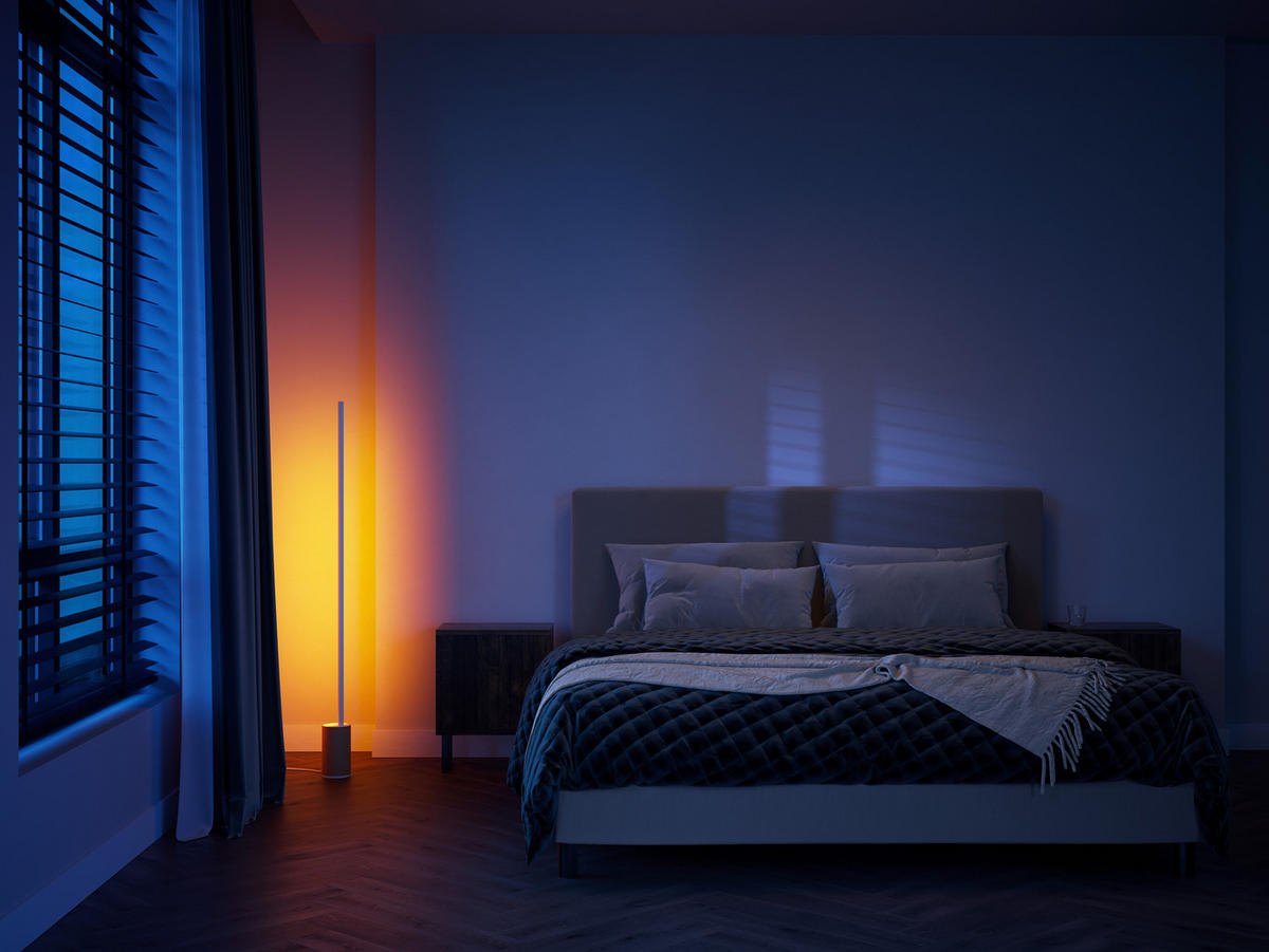 LED-STEHLEUCHTE - Hellbraun/Weiss, Basics, Holz/Metall (14/150,6cm) - Philips HUE